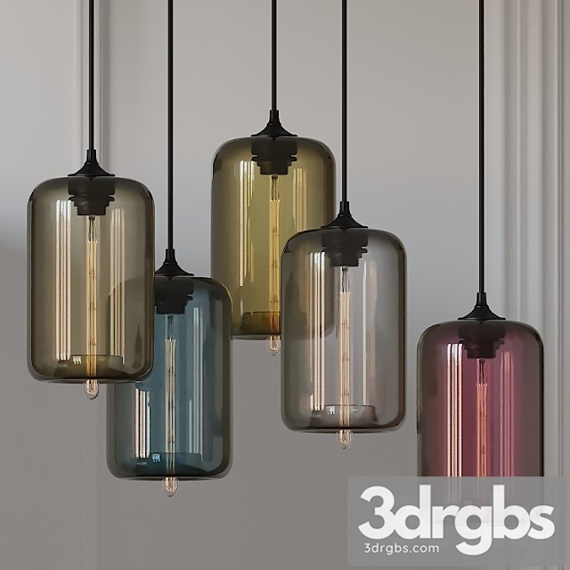 Pod pendant lamp designed by jeremy pyles for niche 5 colors 3dsmax Download - thumbnail 1