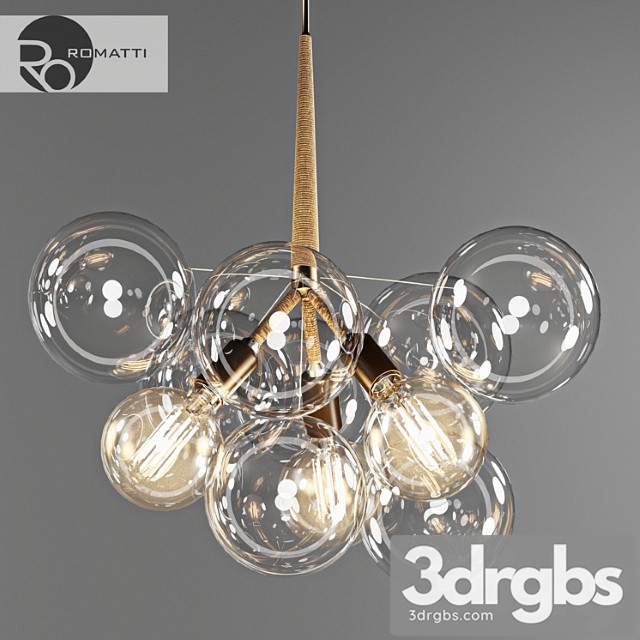 Podviesnoi Svietil Nik Romatti Bubble Glass Chandelier By Pelle 3dsmax Download - thumbnail 1