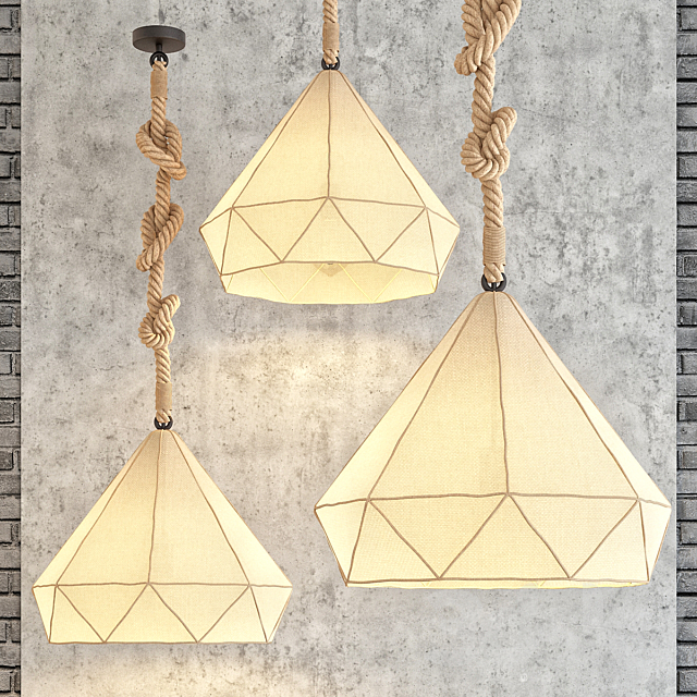 Poly rope chandelier 3DSMax File - thumbnail 1