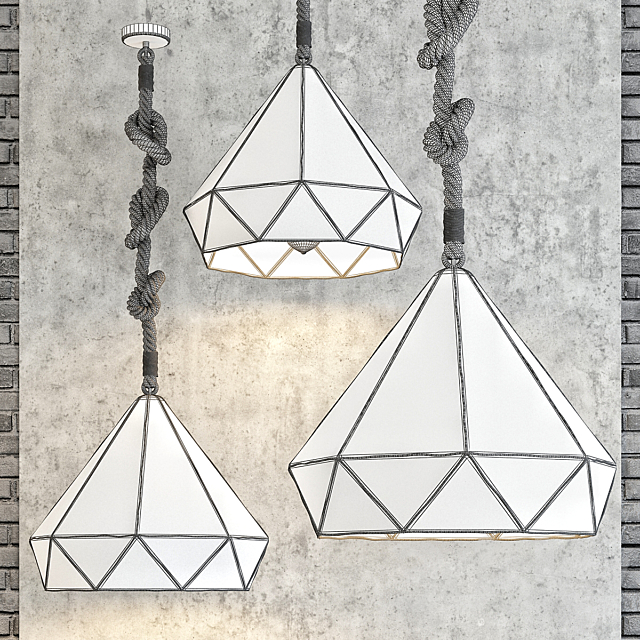 Poly rope chandelier 3DSMax File - thumbnail 3