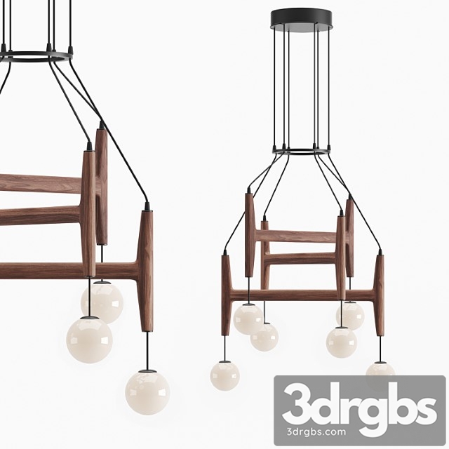 Porada astra chandelier 3dsmax Download - thumbnail 1