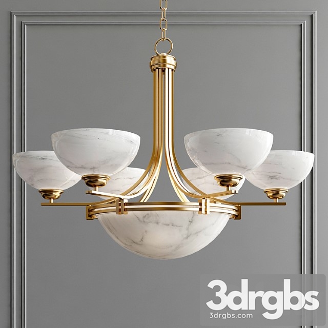 Possini euro deco brass chandelier - thumbnail 1