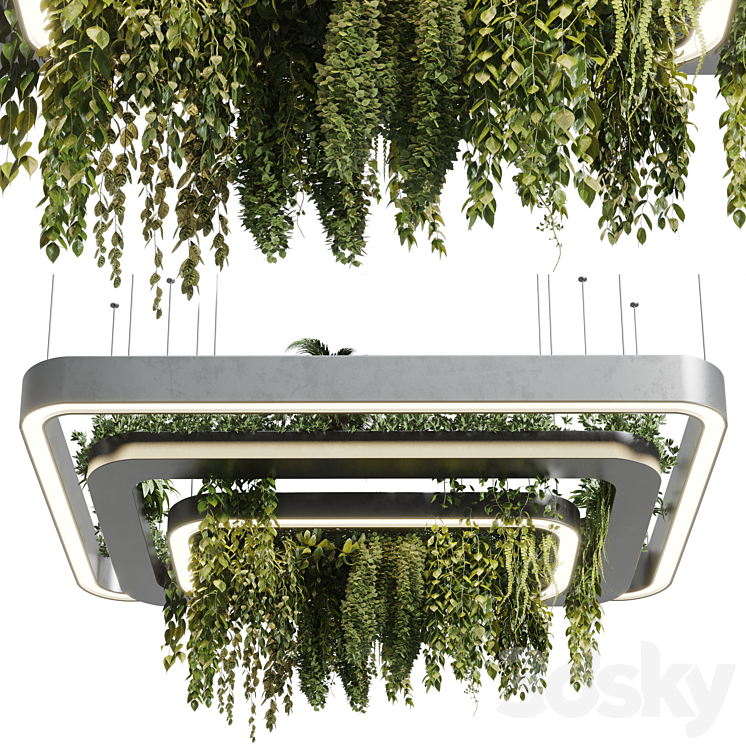 pot light pendant plant light hanging 11 3DS Max Model - thumbnail 2