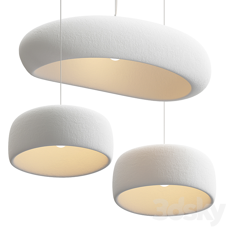 Potcover Clouds Pendant Light 3DS Max Model - thumbnail 1