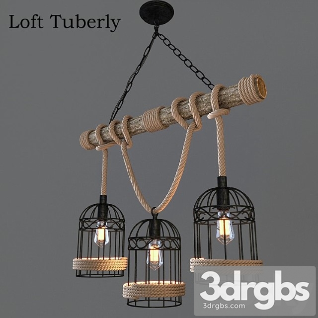 Potolochnaia Liustra Loft Tuberly 3dsmax Download - thumbnail 1