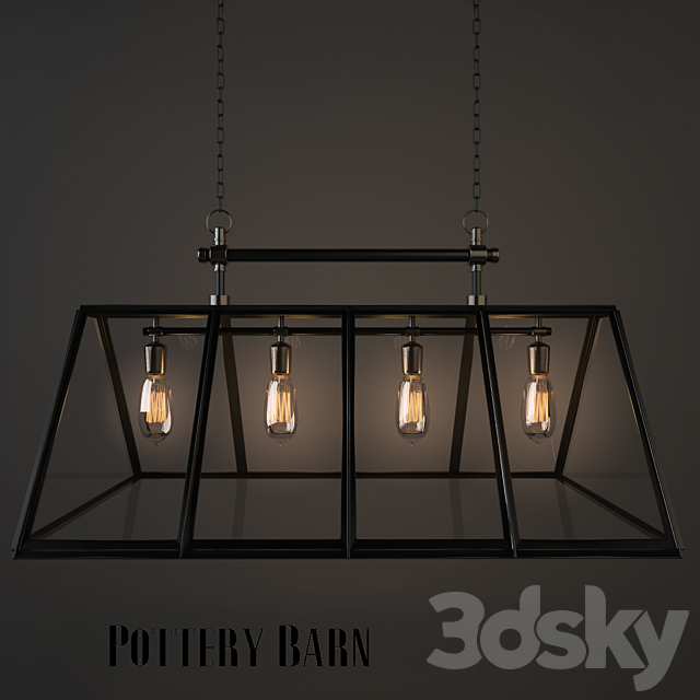 POTTERY BARN _ GREENHOUSE CHANDELIER 3ds Max - thumbnail 1