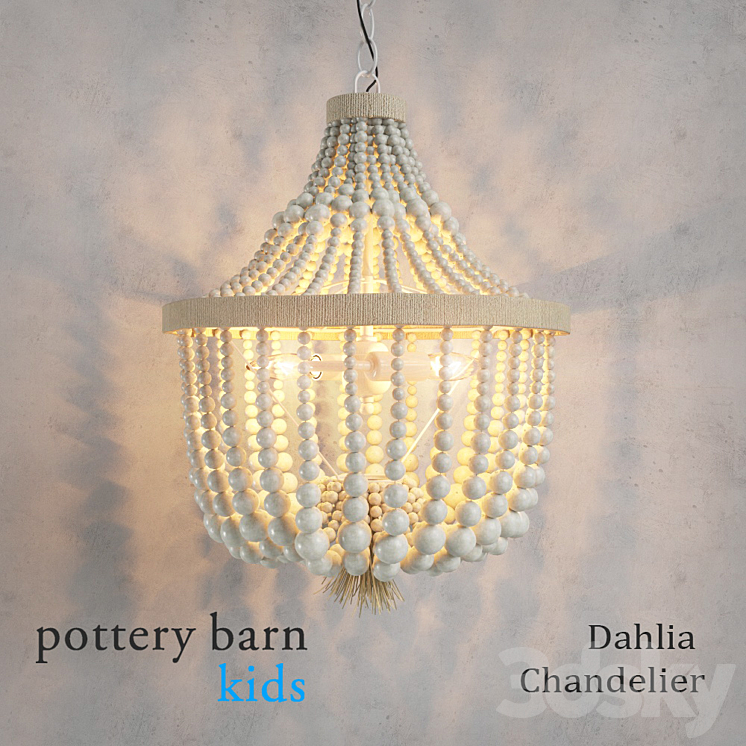 Pottery Barn Kids Dahlia Chandelier 3DS Max - thumbnail 1