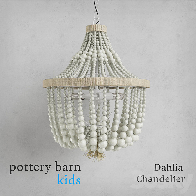 Pottery Barn Kids Dahlia Chandelier 3DS Max - thumbnail 2