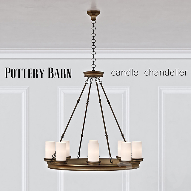 Pottery Barn Veranda Round Chandelier 3DSMax File - thumbnail 1