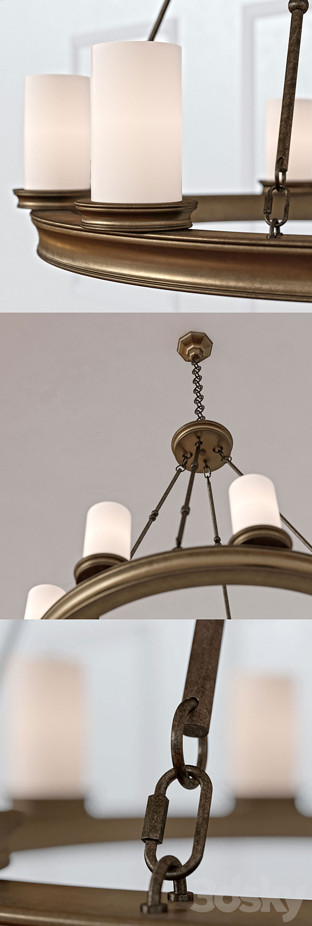 Pottery Barn Veranda Round Chandelier 3DSMax File - thumbnail 2