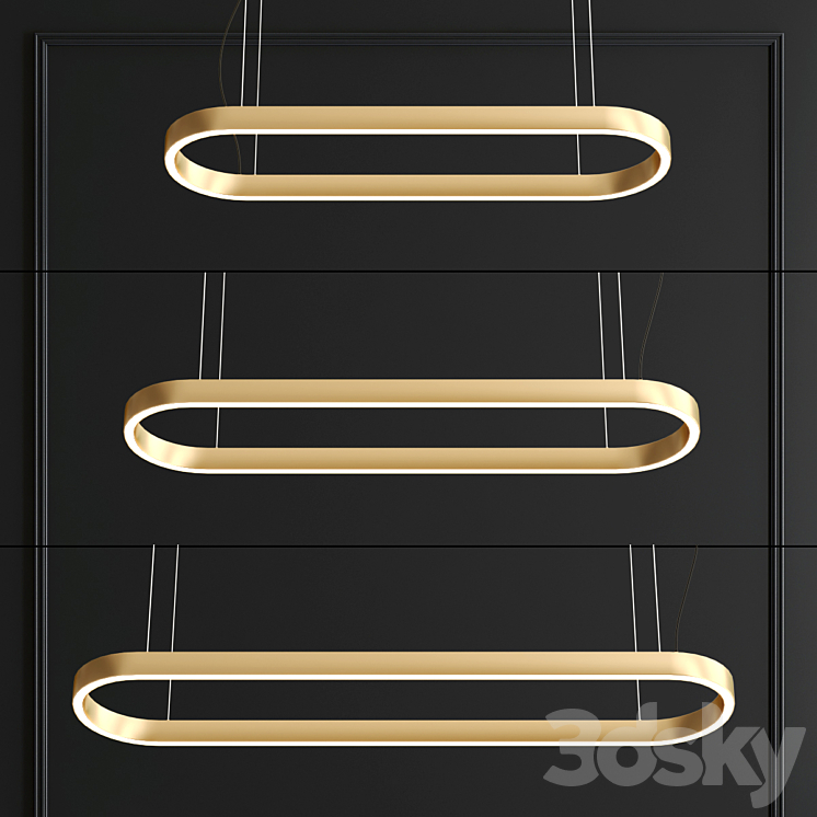 Profile Oval by Euroluce Lampadari 3DS Max Model - thumbnail 2