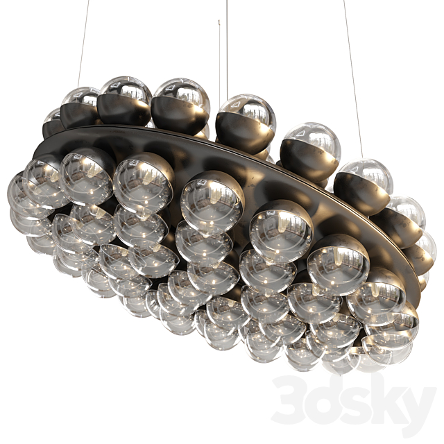 Prop Light round double Chandelier Moooi 3ds Max - thumbnail 1