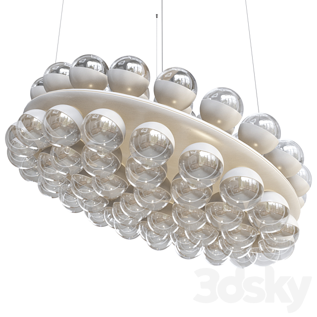 Prop Light round double Chandelier Moooi 3ds Max - thumbnail 2