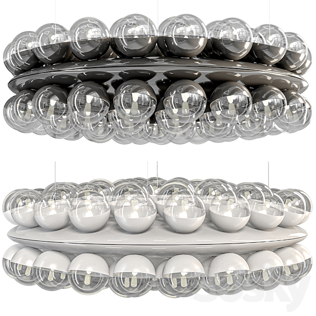 Prop Light round double Chandelier Moooi 3ds Max - thumbnail 3