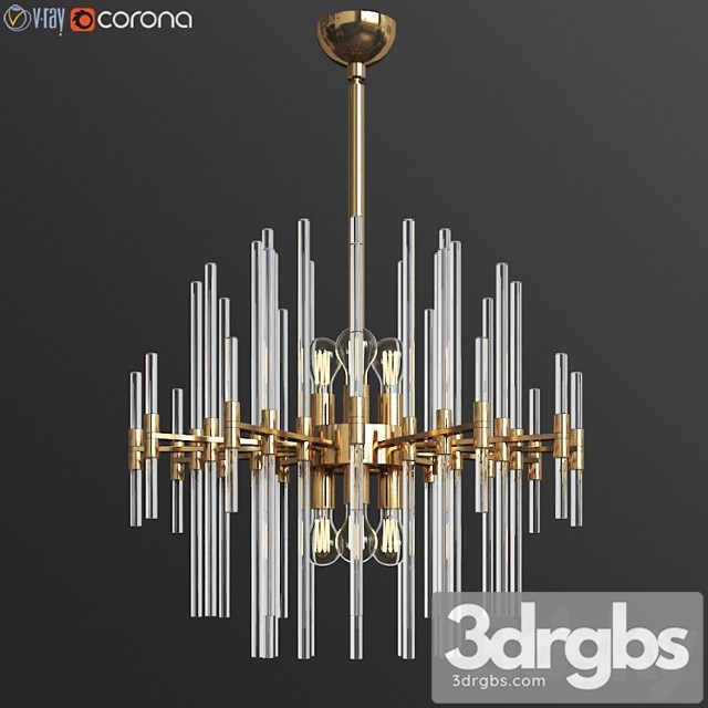 Quebec 6-light chandelier 3dsmax Download - thumbnail 1