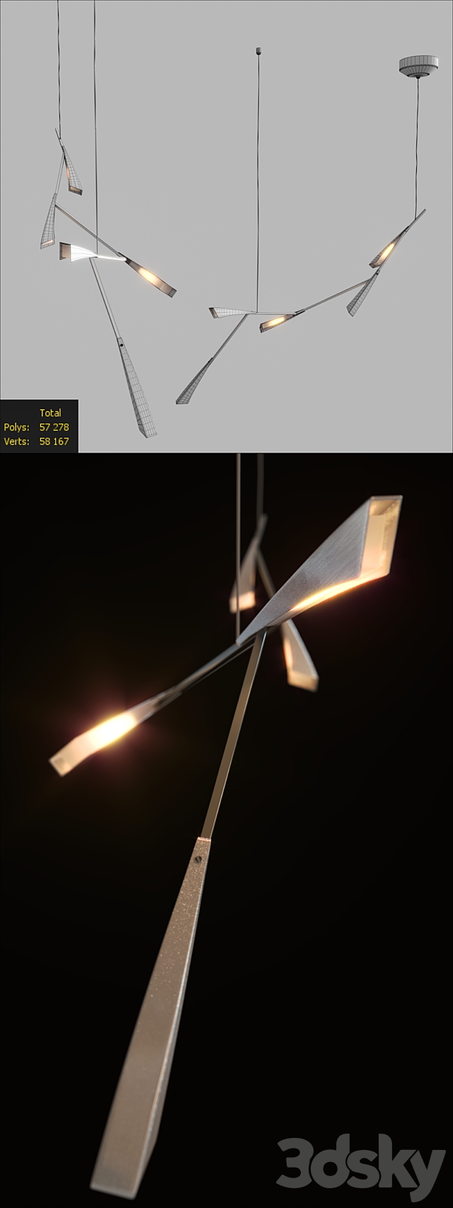 QUILL LED LINEAR PENDANT 3DS Max Model - thumbnail 3