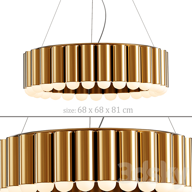 Radia Gold 60 chandelier 3DSMax File - thumbnail 1