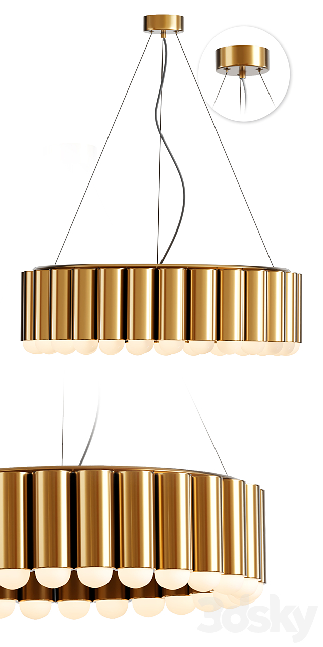 Radia Gold 60 chandelier 3DSMax File - thumbnail 2