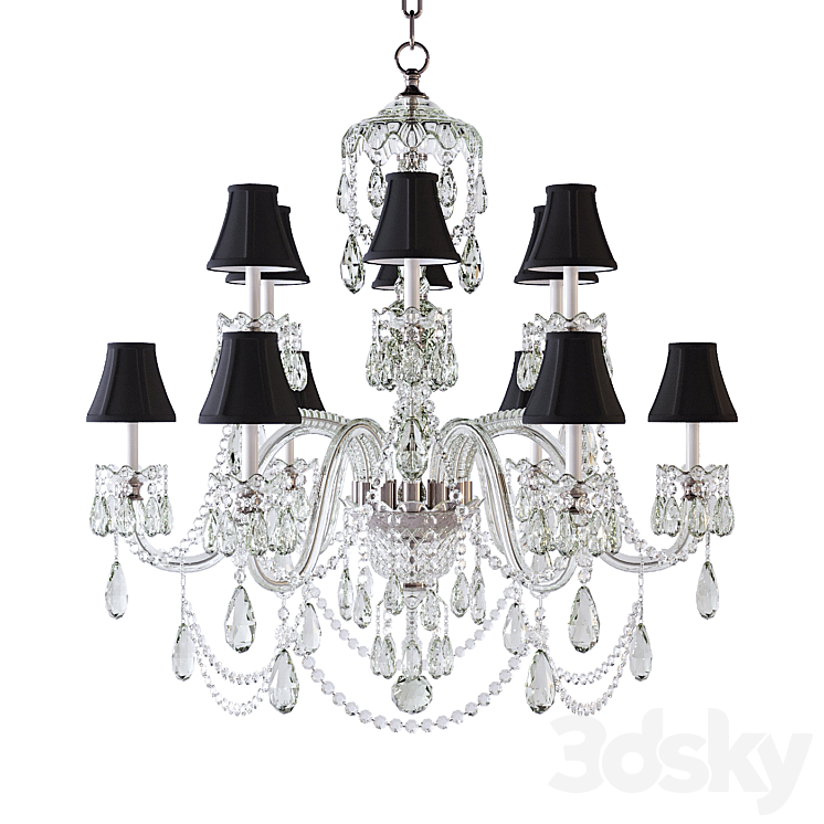 Ralph Lauren Duchess Large Chandelier with Cut Arms DC102 3DS Max Model - thumbnail 1