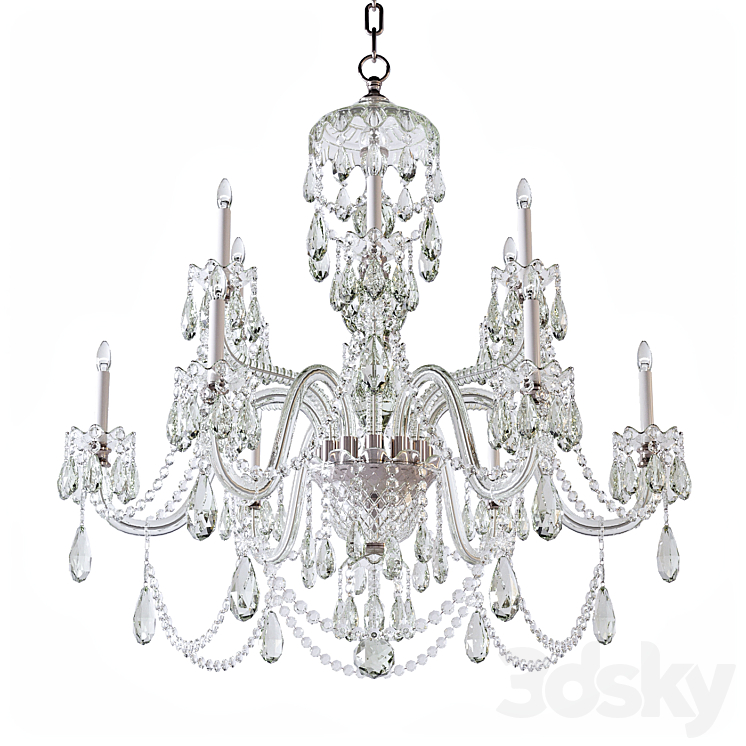 Ralph Lauren Duchess Large Chandelier with Cut Arms DC102 3DS Max Model - thumbnail 2