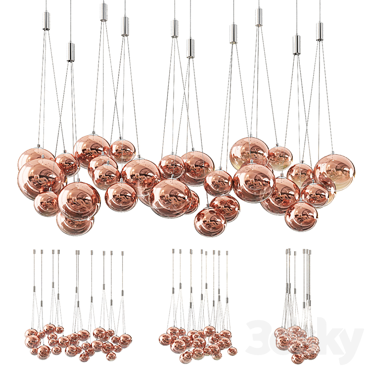 Random Suspension Lighting 3DS Max Model - thumbnail 1