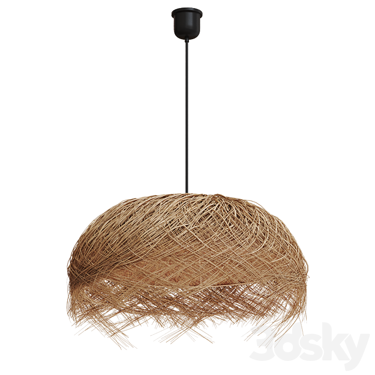 Rattan chandelier Samai La Redoute 3DS Max Model - thumbnail 2