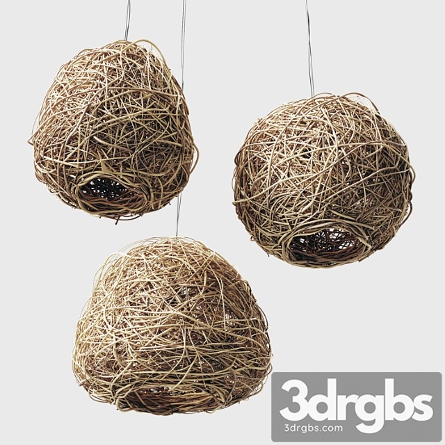 rattan chandeliers spherical beehive number 1 3dsmax Download - thumbnail 1