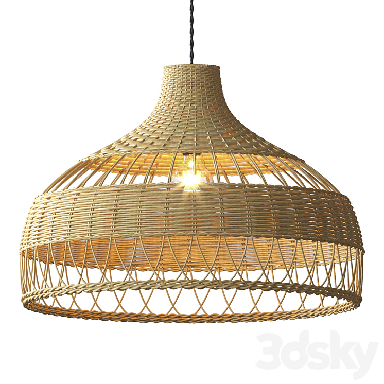 Rattan Lighting 3DS Max Model - thumbnail 1