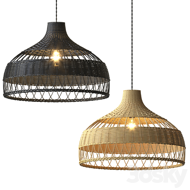 Rattan Lighting 3DS Max Model - thumbnail 2