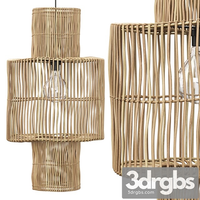 Rattan pendant lamp - thumbnail 1