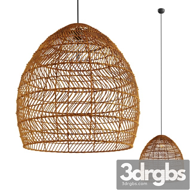 Rattan pendant light - thumbnail 1