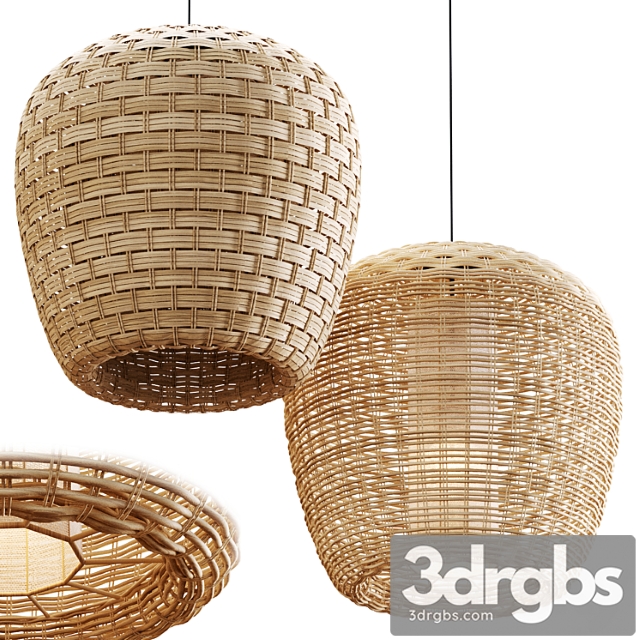 Rattan pendant lights 147 - thumbnail 1