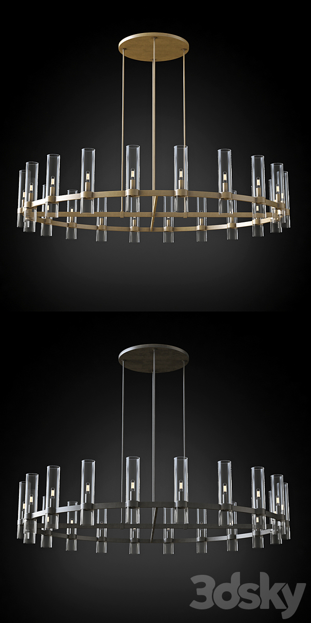 Ravelle Round Chandelier 60 ” 3DS Max Model - thumbnail 2