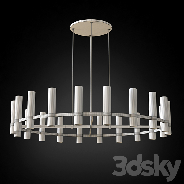 Ravelle Round Chandelier 60 ” 3DS Max Model - thumbnail 3