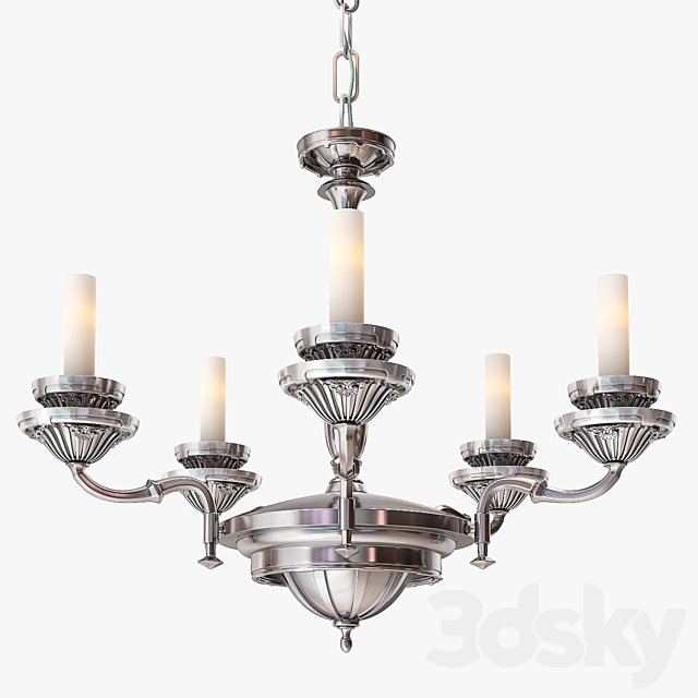 Remains Lighting Silverplate Chandelier 3DSMax File - thumbnail 1