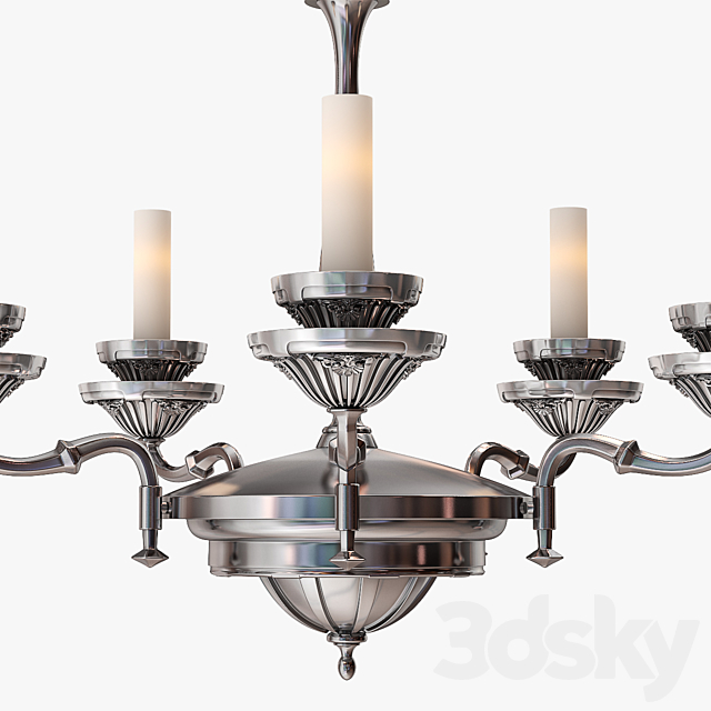 Remains Lighting Silverplate Chandelier 3DSMax File - thumbnail 3