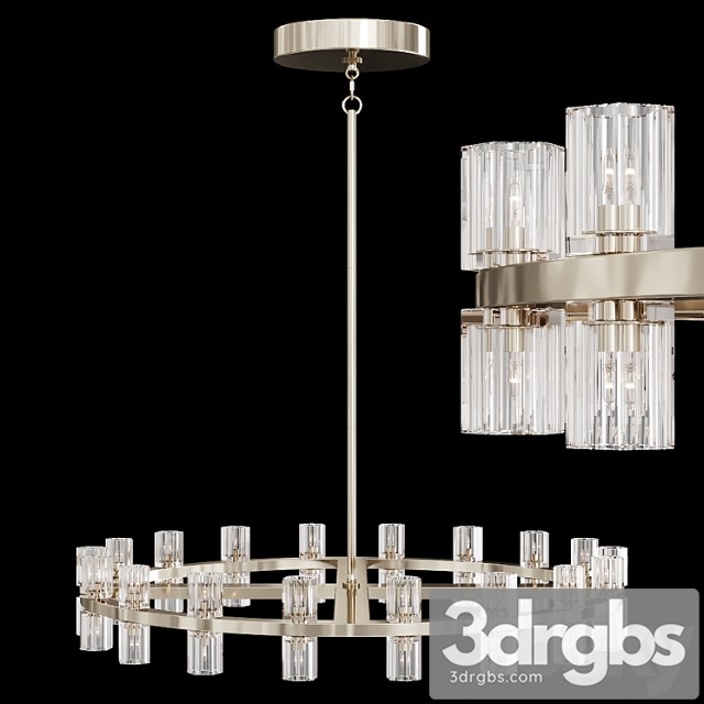 Restoration hardware arcachon round chandelier 36 nickel 3dsmax Download - thumbnail 1