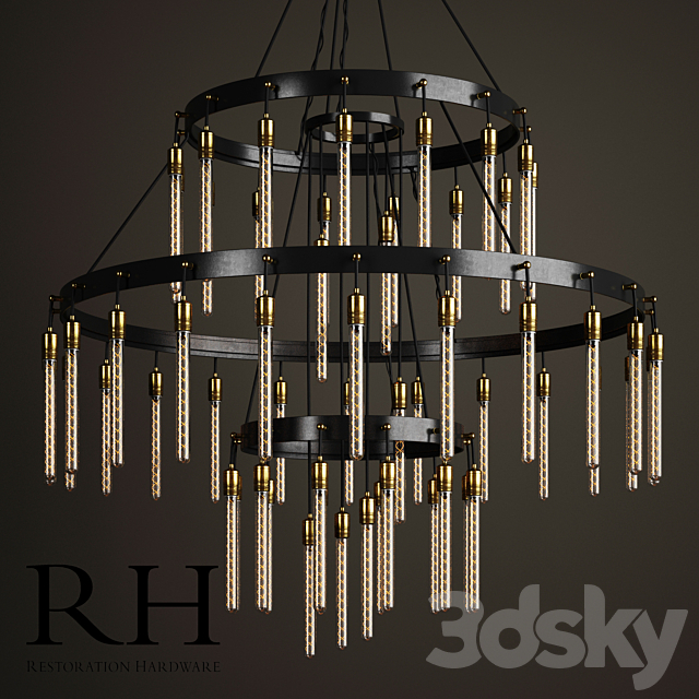 Restoration Hardware AXIS 3-TIER CHANDELIER 60 ” 3DSMax File - thumbnail 1