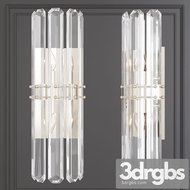 Restoration hardware bonnington tall sconce nickel 3dsmax Download - thumbnail 1