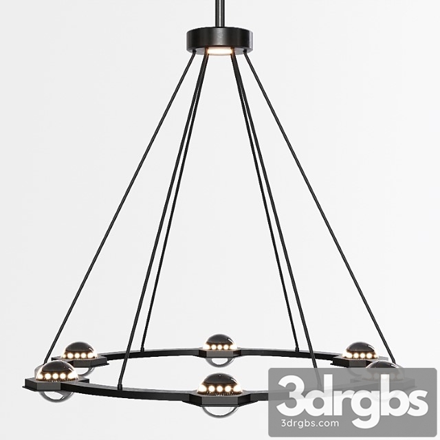 Restoration hardware eclatant round chandelier 36 black 1 - thumbnail 1