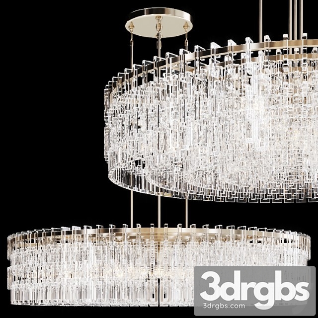 Restoration Hardware Marignan Round Chandelier 60 Level Nickel 3dsmax Download - thumbnail 1