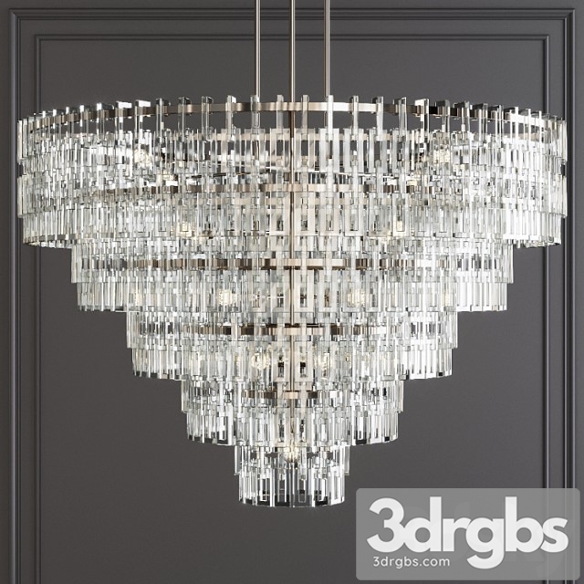 Restoration hardware marignan round chandelier 60 nickel 3dsmax Download - thumbnail 1