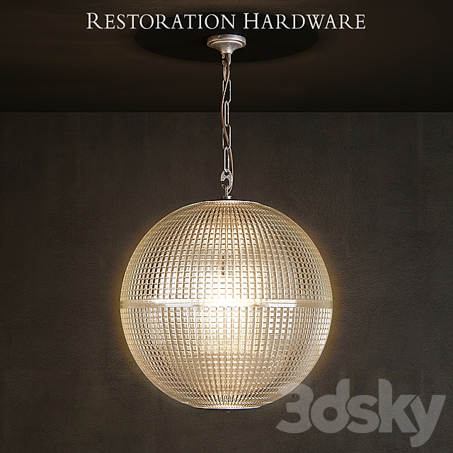 Restoration hardware prismatic globe pedant 16 inch 3DSMax File - thumbnail 1