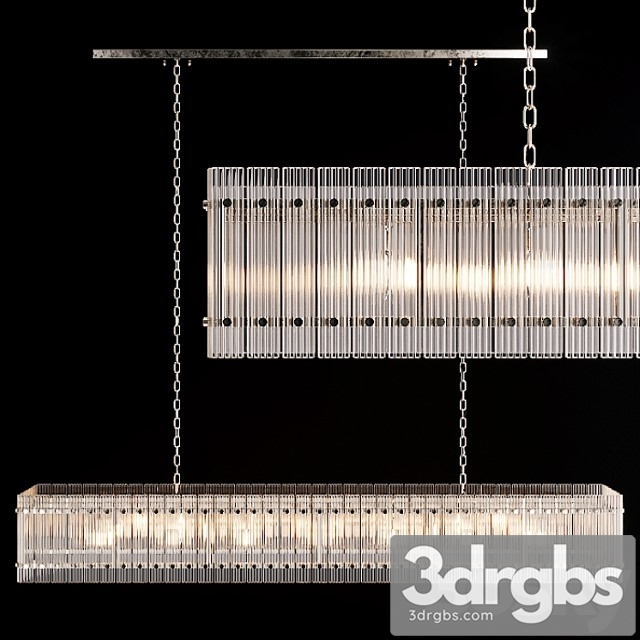 Restoration hardware san marco linear chandelier 72 nickel 3dsmax Download - thumbnail 1