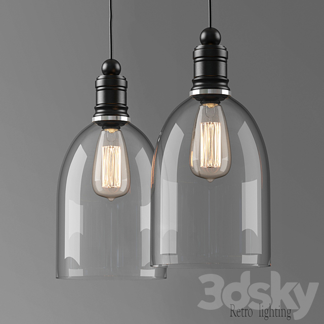 Retro Lighting 3DS Max Model - thumbnail 2