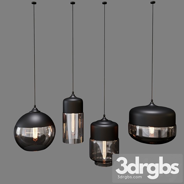 Retro Pendant Lamps 3dsmax Download - thumbnail 1