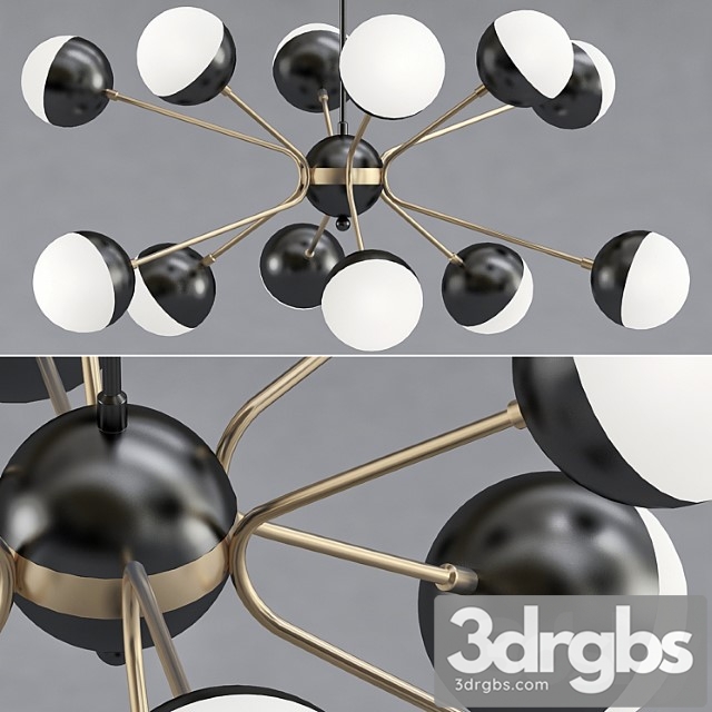 Rewire custom orb chandelier in 1950 3dsmax Download - thumbnail 1