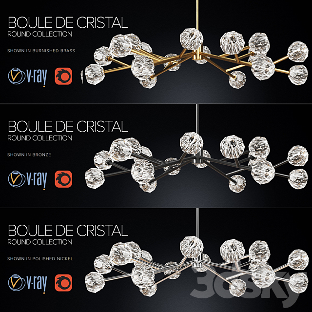 RH _ BOULE DE CRISTAL ROUND COLLECTION 60 3DSMax File - thumbnail 1