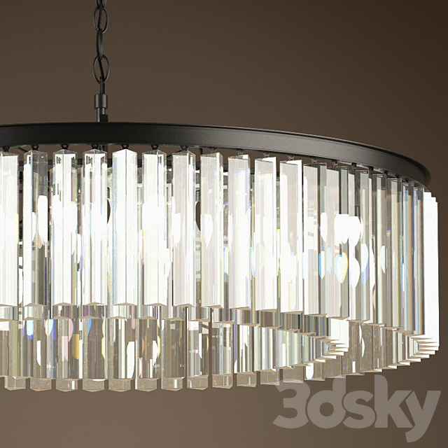 RH _ RHYS GLASS PRISM LARGE CHANDELIER 3DS Max Model - thumbnail 2