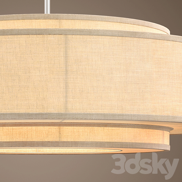 RH _ THREE-TIER LINEN BANDED PENDANT – 36 3DS Max Model - thumbnail 3